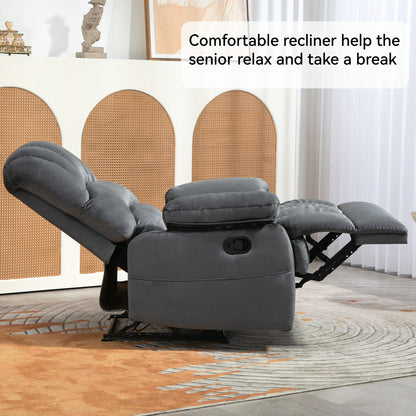 Oversized Manual Recliner with 155° Recline, Easy Assembly, and Spacious Design for Living Room