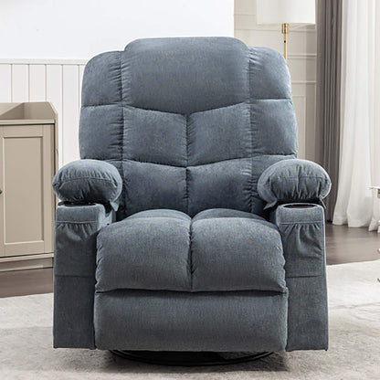 Oversized Massage Rocker Recliner Chair with 2 Cup Holders