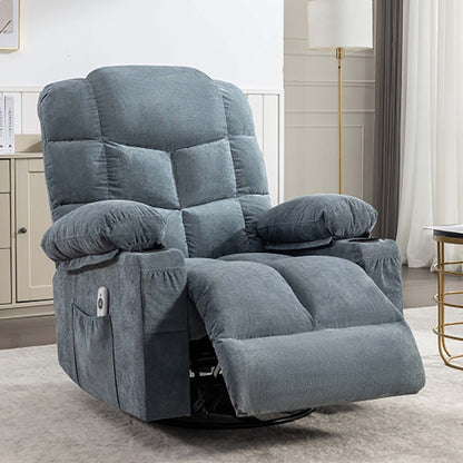 Oversized Massage Rocker Recliner Chair with 2 Cup Holders