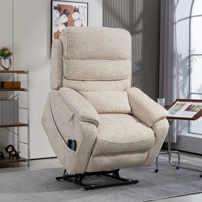 Oversized Power Lift Recliner Chair Heat  Massage, 180 Lying Flat