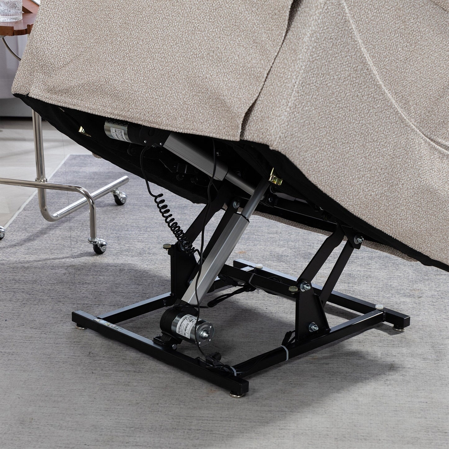 Oversized Power Lift Recliner Chair Heat  Massage, 180 Lying Flat