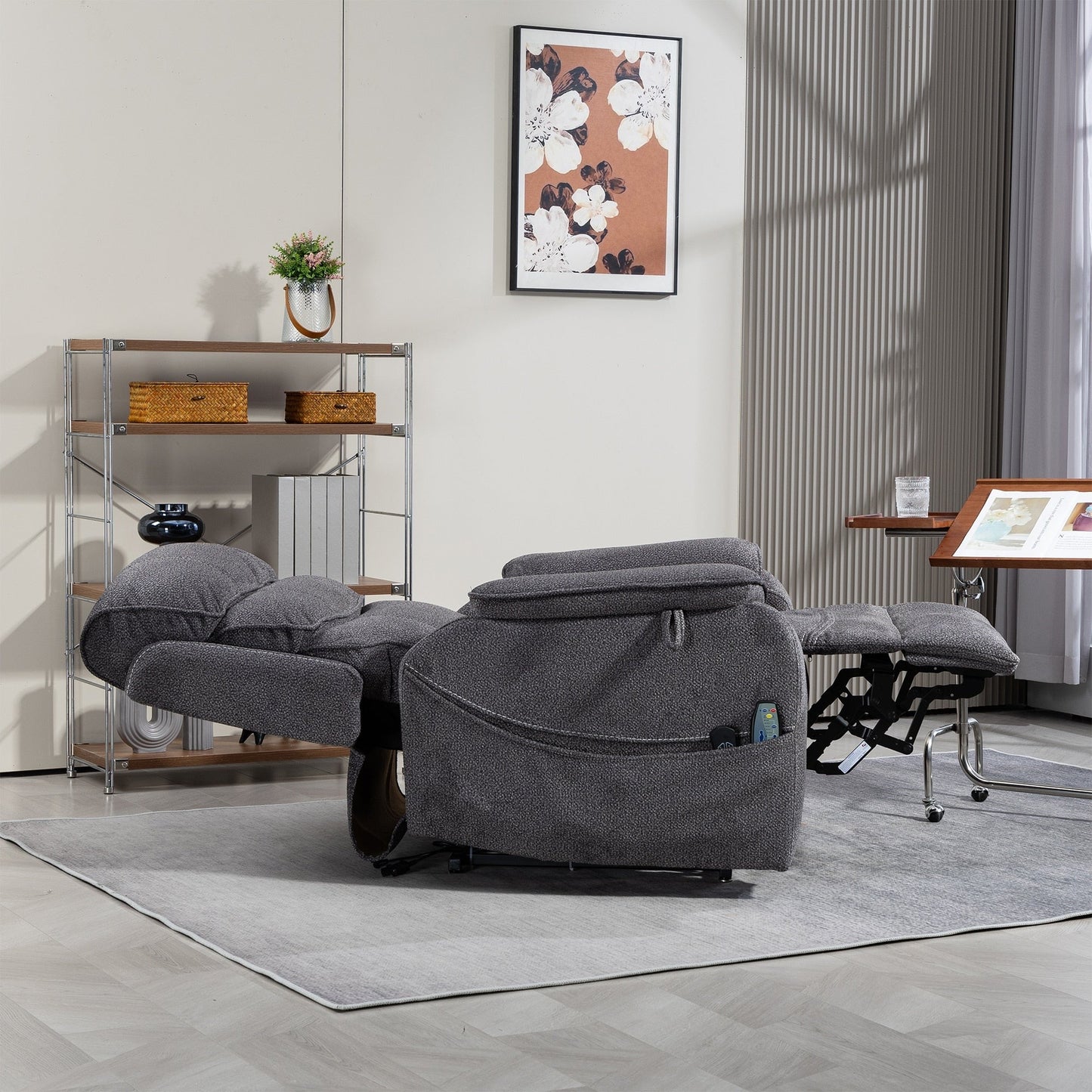 Oversized Power Lift Recliner Chair Heat  Massage, 180 Lying Flat