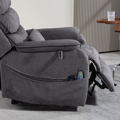 Oversized Power Lift Recliner Chair Heat  Massage, 180 Lying Flat