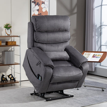 Oversized Power Lift Recliner Chair Heat  Massage, 180 Lying Flat