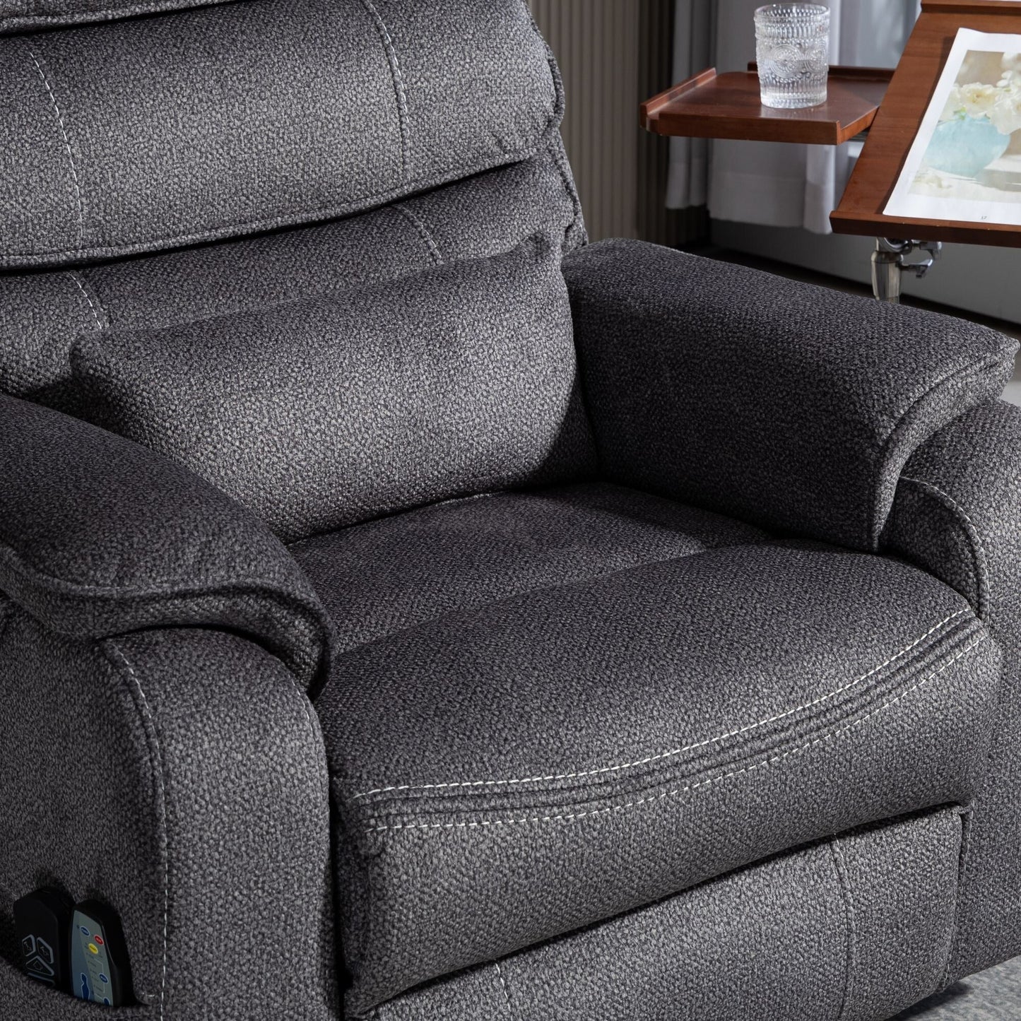 Oversized Power Lift Recliner Chair Heat  Massage, 180 Lying Flat
