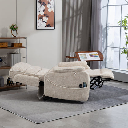 Oversized Power Lift Recliner Chair Heat  Massage, 180 Lying Flat