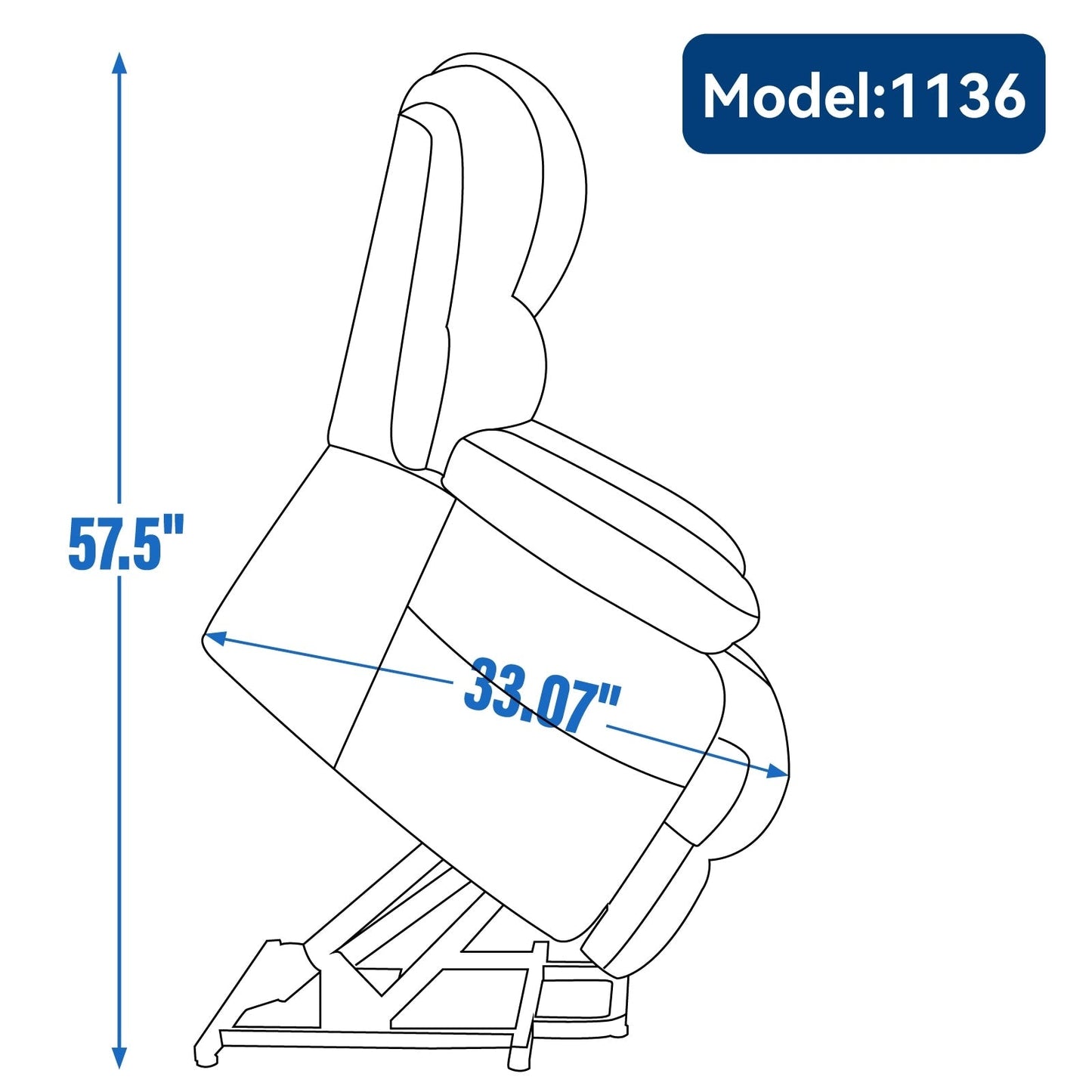 Oversized Power Lift Recliner Chair with Massage, Heat, 8-Point Vibration, Lumbar Heating, USB Port, Dual Side Pockets
