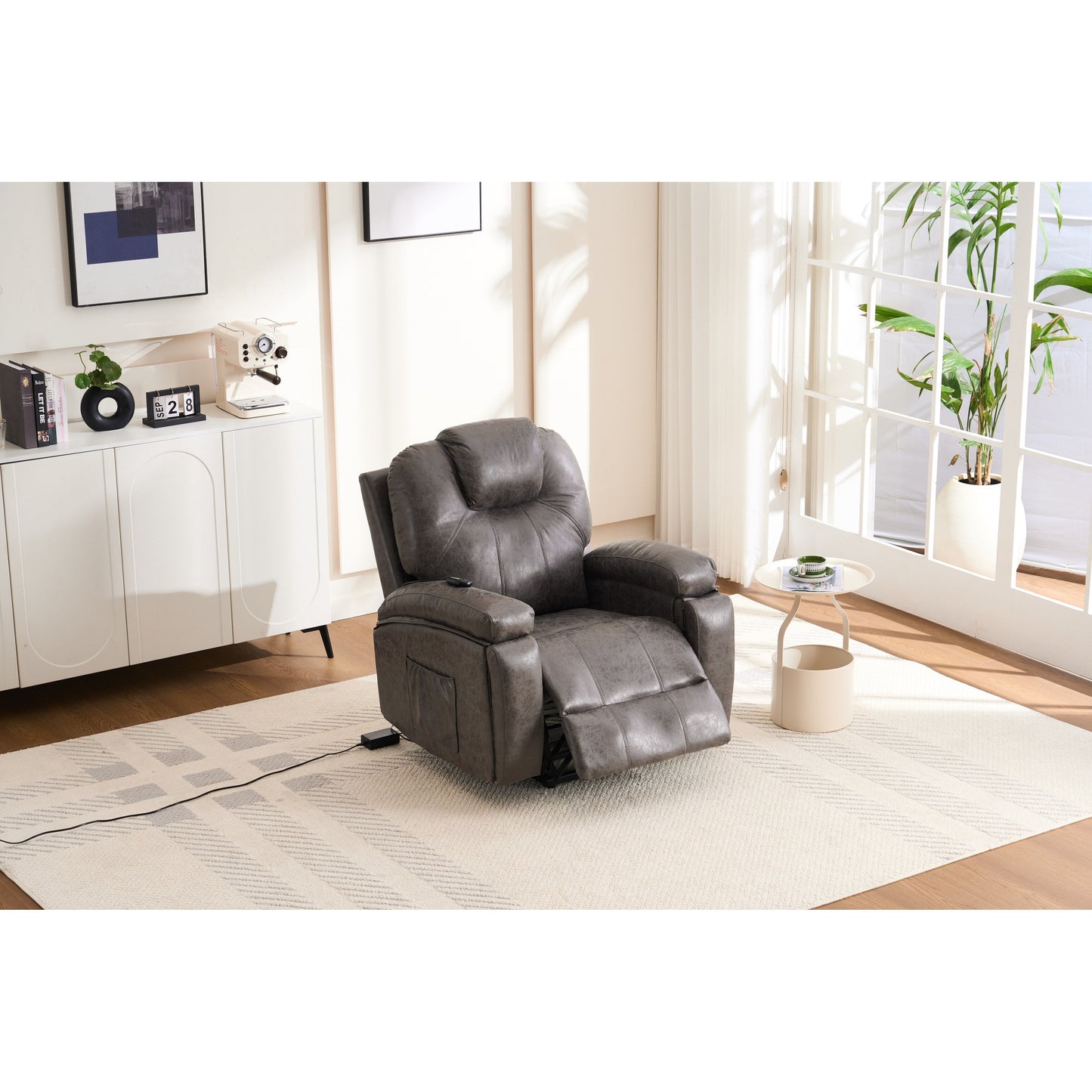 Oversized Power Lift Recliner Chair with Silent Motor & Massage