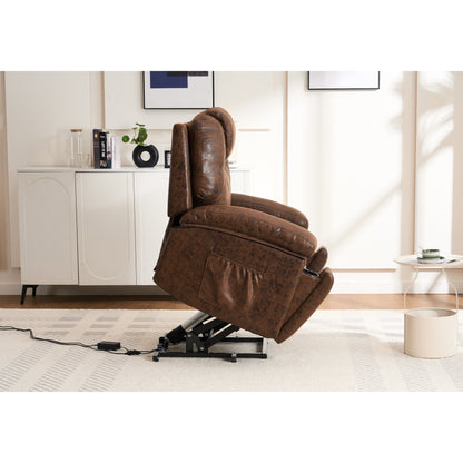 Oversized Power Lift Recliner Chair with Silent Motor & Massage