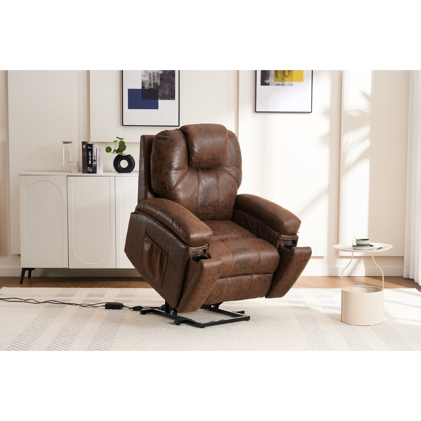 Oversized Power Lift Recliner Chair with Silent Motor & Massage