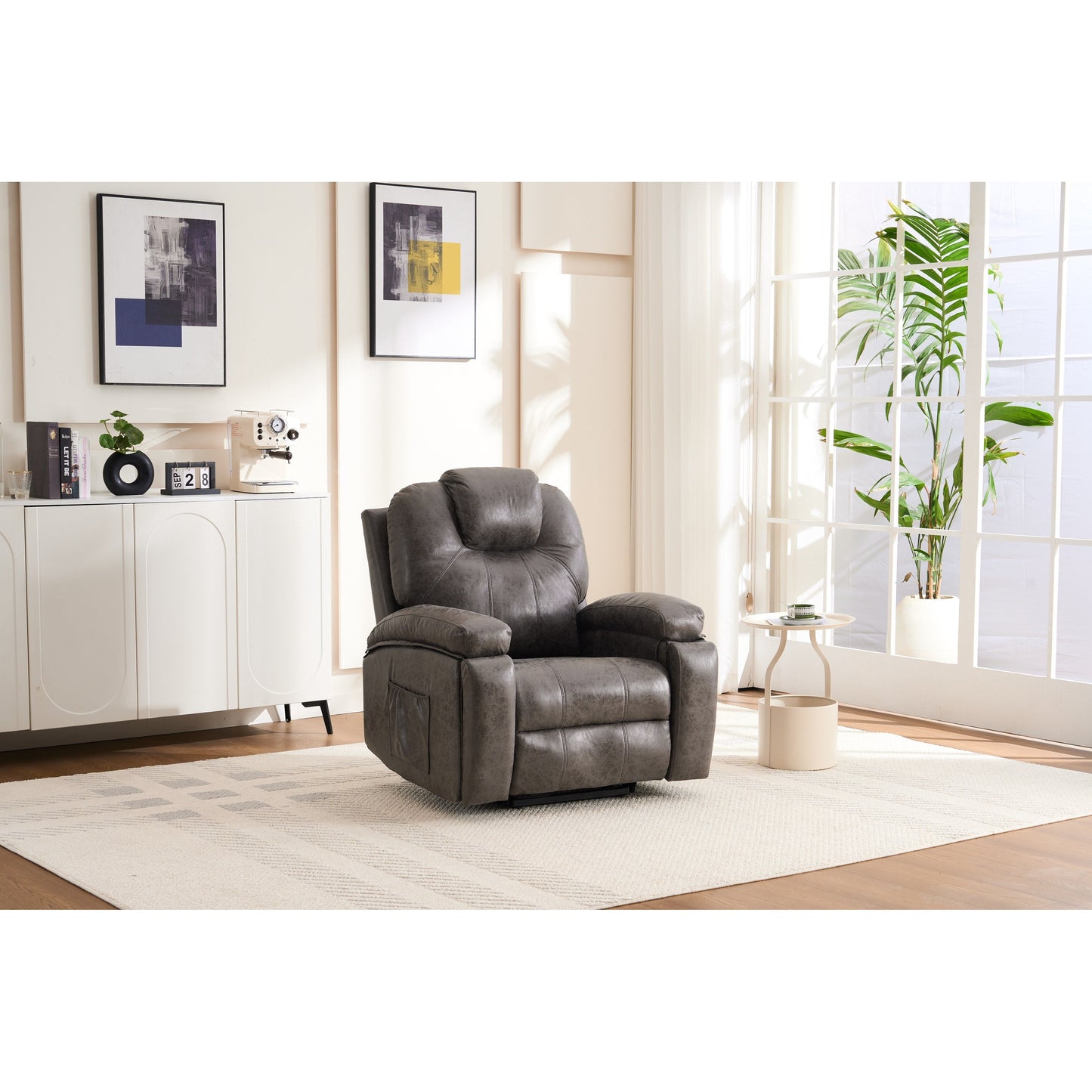 Oversized Power Lift Recliner Chair with Silent Motor & Massage