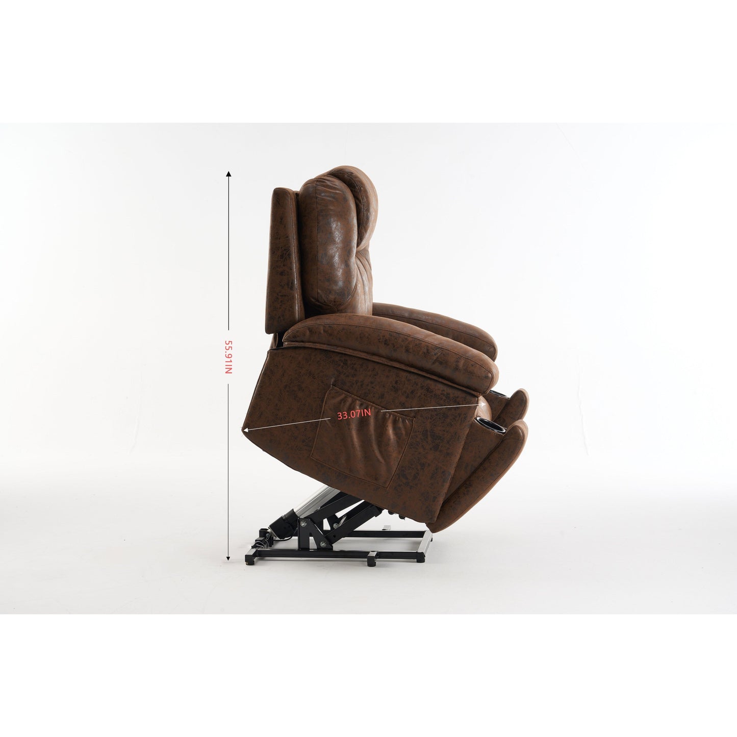 Oversized Power Lift Recliner Chair with Silent Motor & Massage