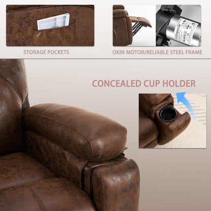 Oversized Power Lift Recliner Chair with Silent Motor & Massage