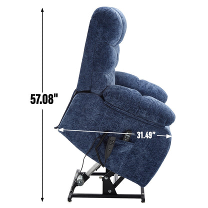 Oversized Power Lift Recliner with Dual Motors, Heat & Massage, Infinite Recline (350LBS Capacity), Remote Control