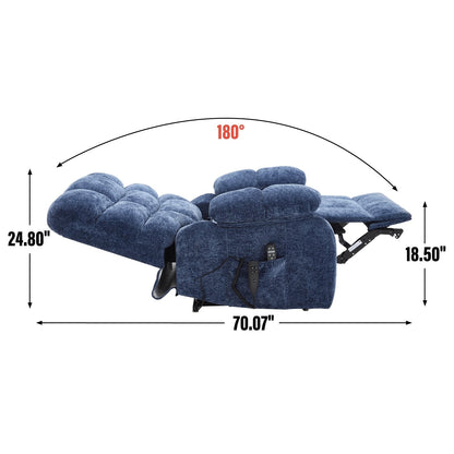 Oversized Power Lift Recliner with Dual Motors, Heat & Massage, Infinite Recline (350LBS Capacity), Remote Control