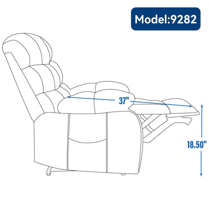 Oversized Power Lift Recliner with Dual Motors, Heat & Massage, Infinite Recline (350LBS Capacity), Remote Control