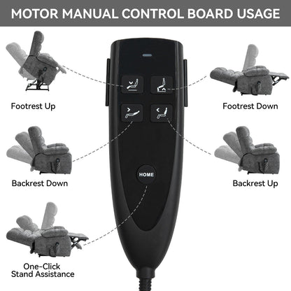 Oversized Power Lift Recliner with Dual Motors, Heat & Massage, Infinite Recline (350LBS Capacity), Remote Control