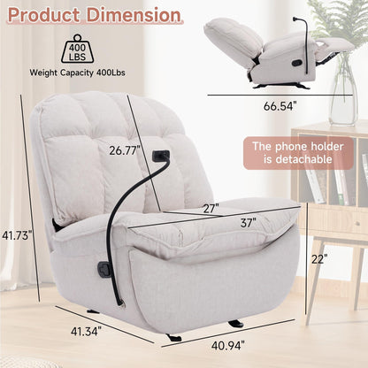 Oversized Rocker Recliner Chairs for Adults 400lbs