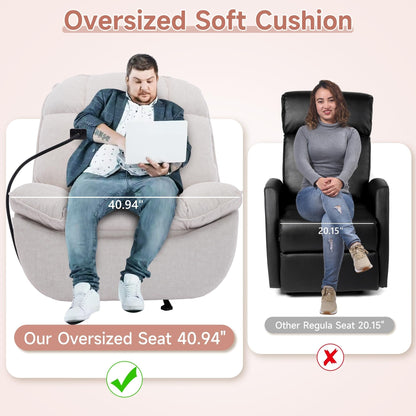 Oversized Rocker Recliner Chairs for Adults 400lbs