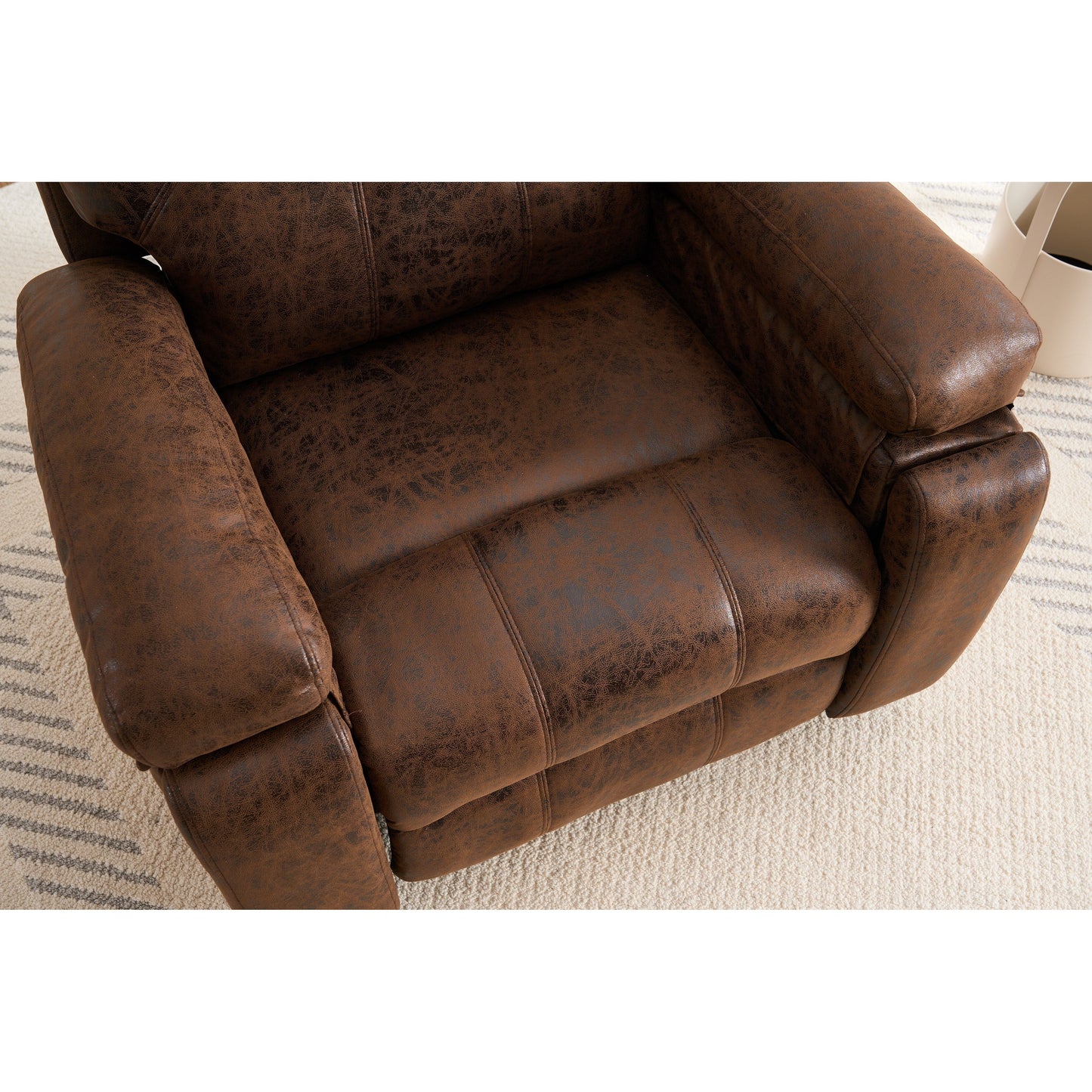 Oversized Single Sofa Adjustable Swivel Armchair with Side Pockets for Living Room Meeting Room Bedroom