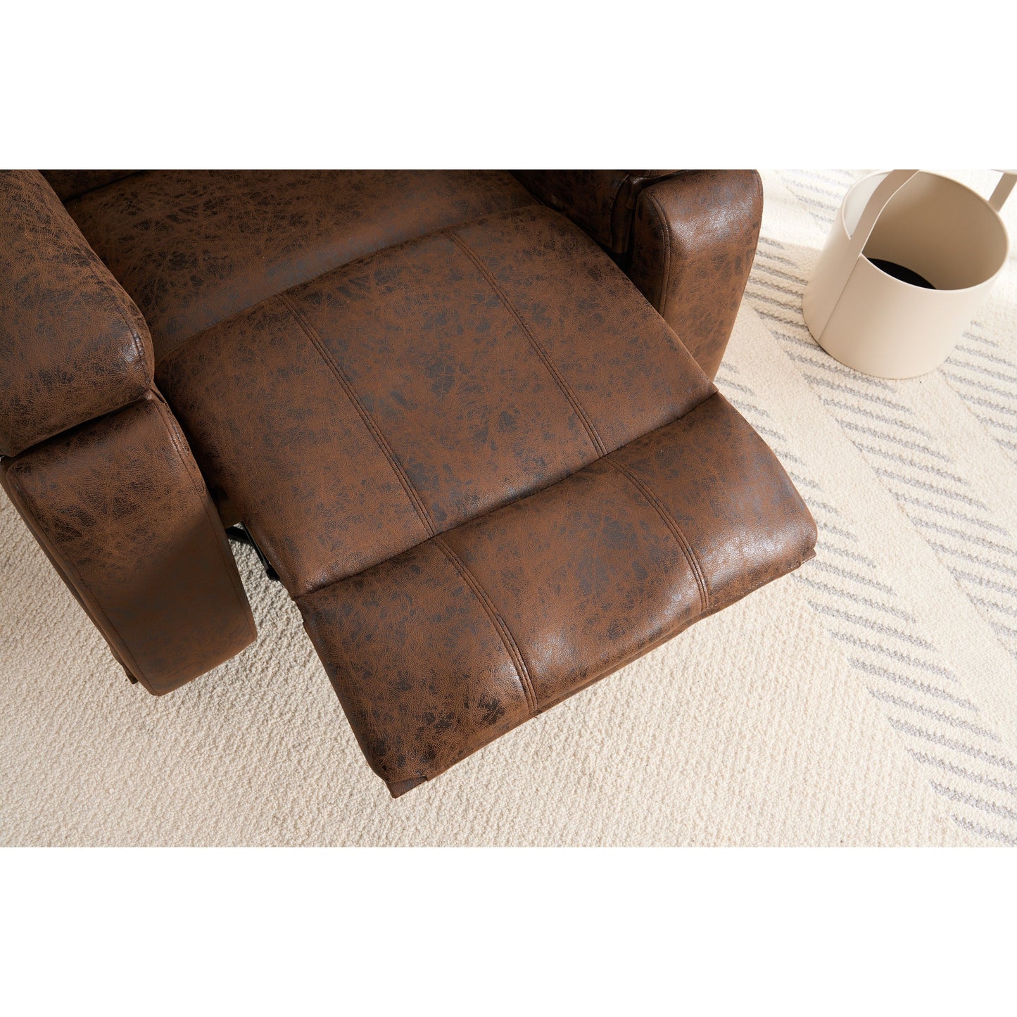 Oversized Single Sofa Adjustable Swivel Armchair with Side Pockets for Living Room Meeting Room Bedroom