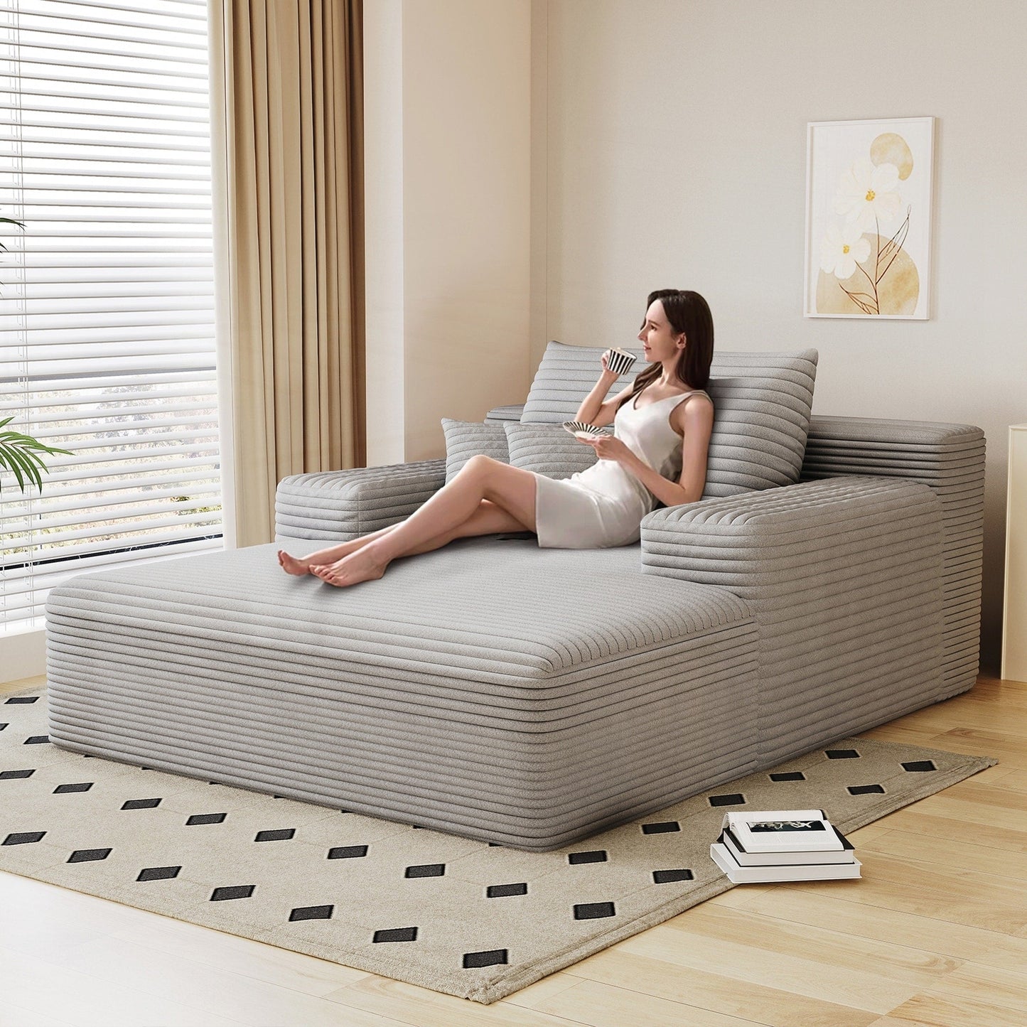 Oversized Upholstered Sofa Bed