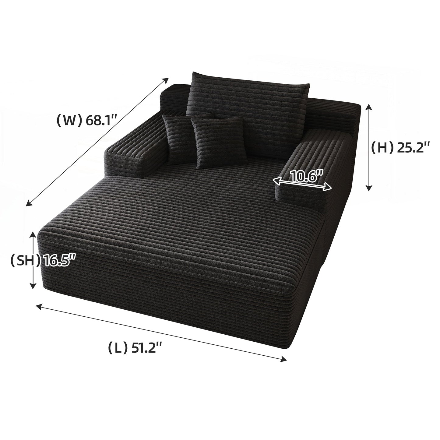 Oversized Upholstered Sofa Bed