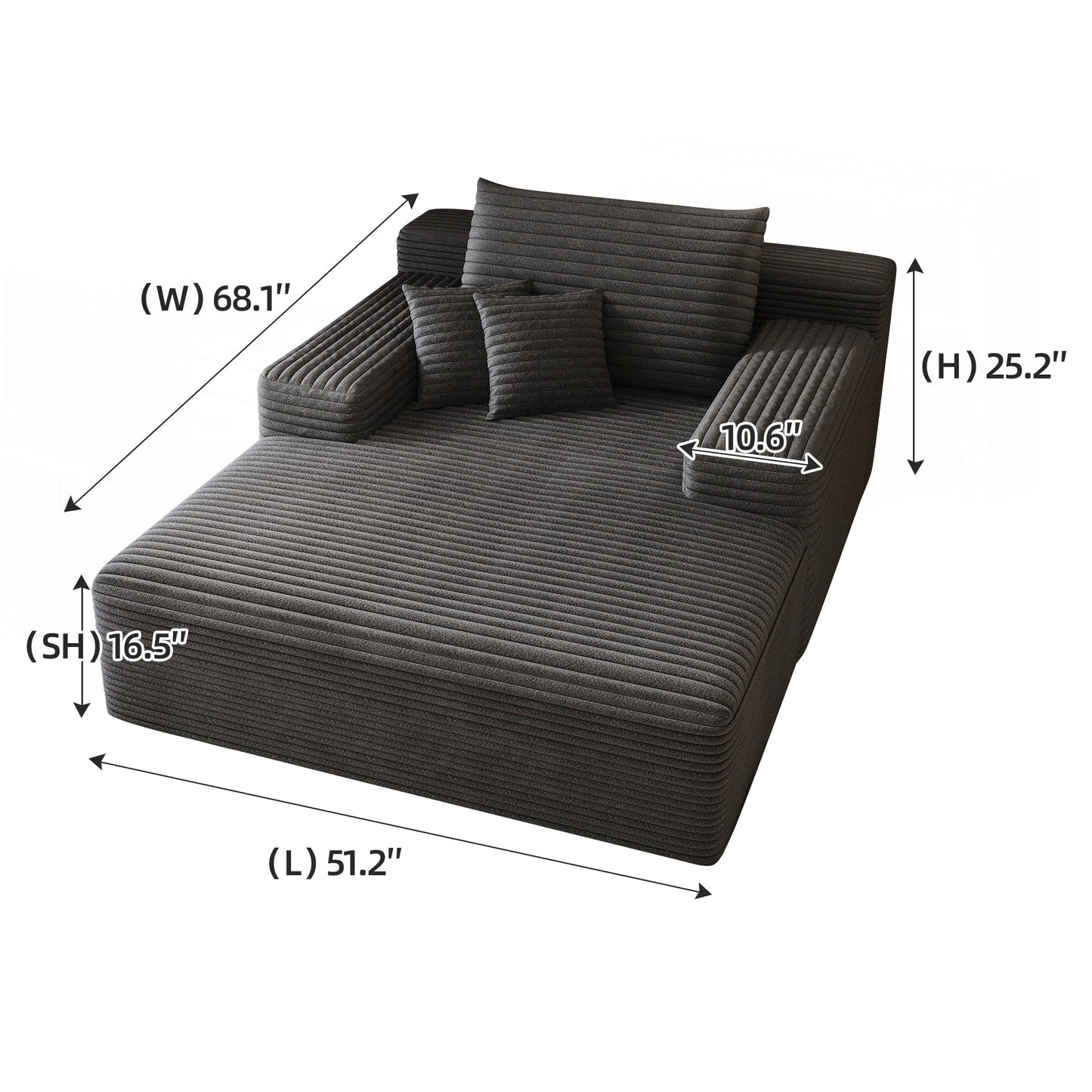 Oversized Upholstered Sofa Bed