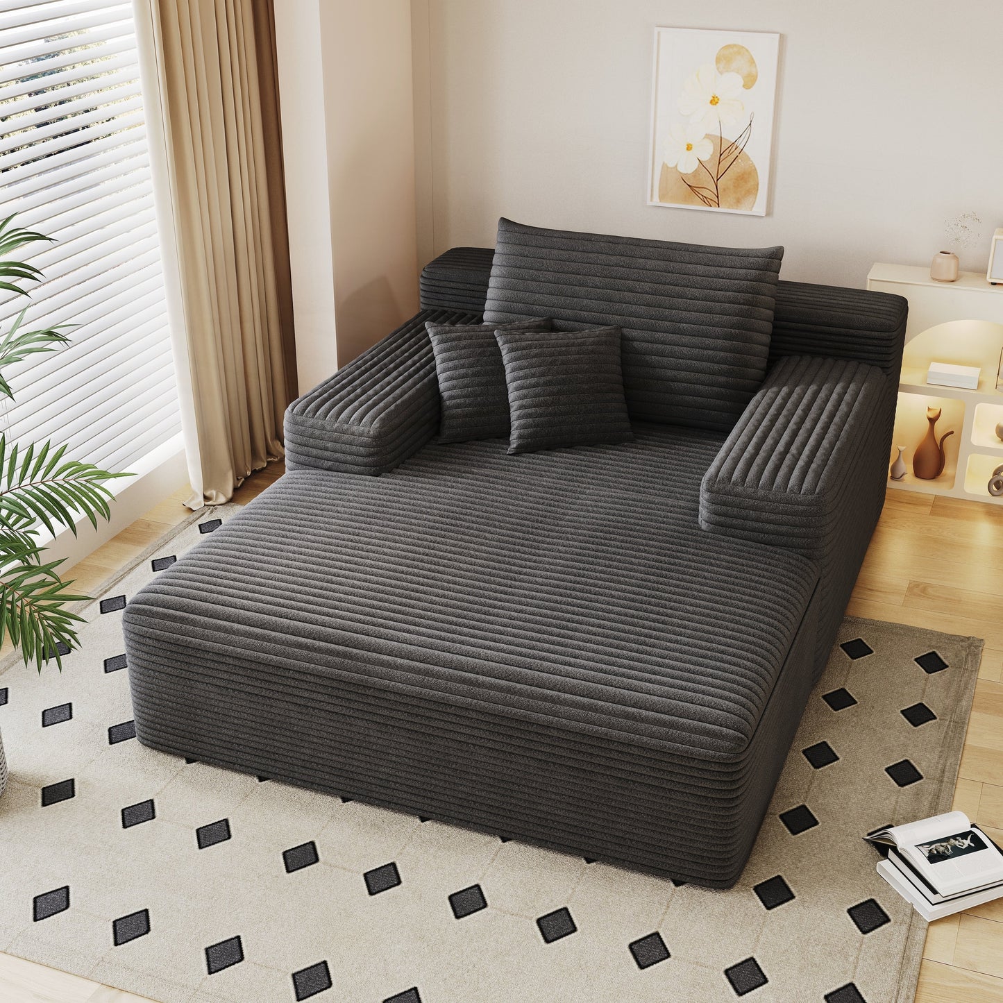 Oversized Upholstered Sofa Bed