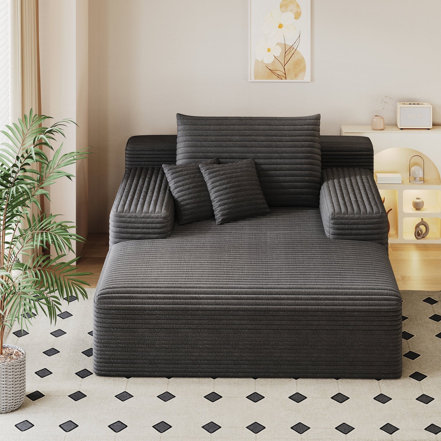 Oversized Upholstered Sofa Bed