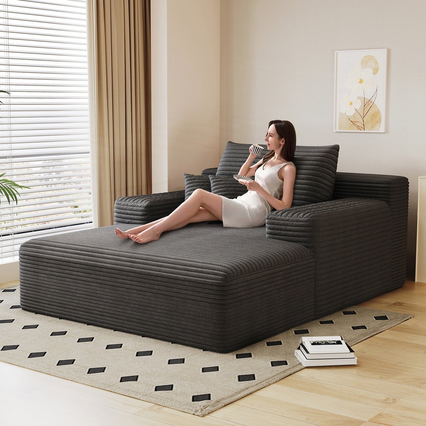 Oversized Upholstered Sofa Bed