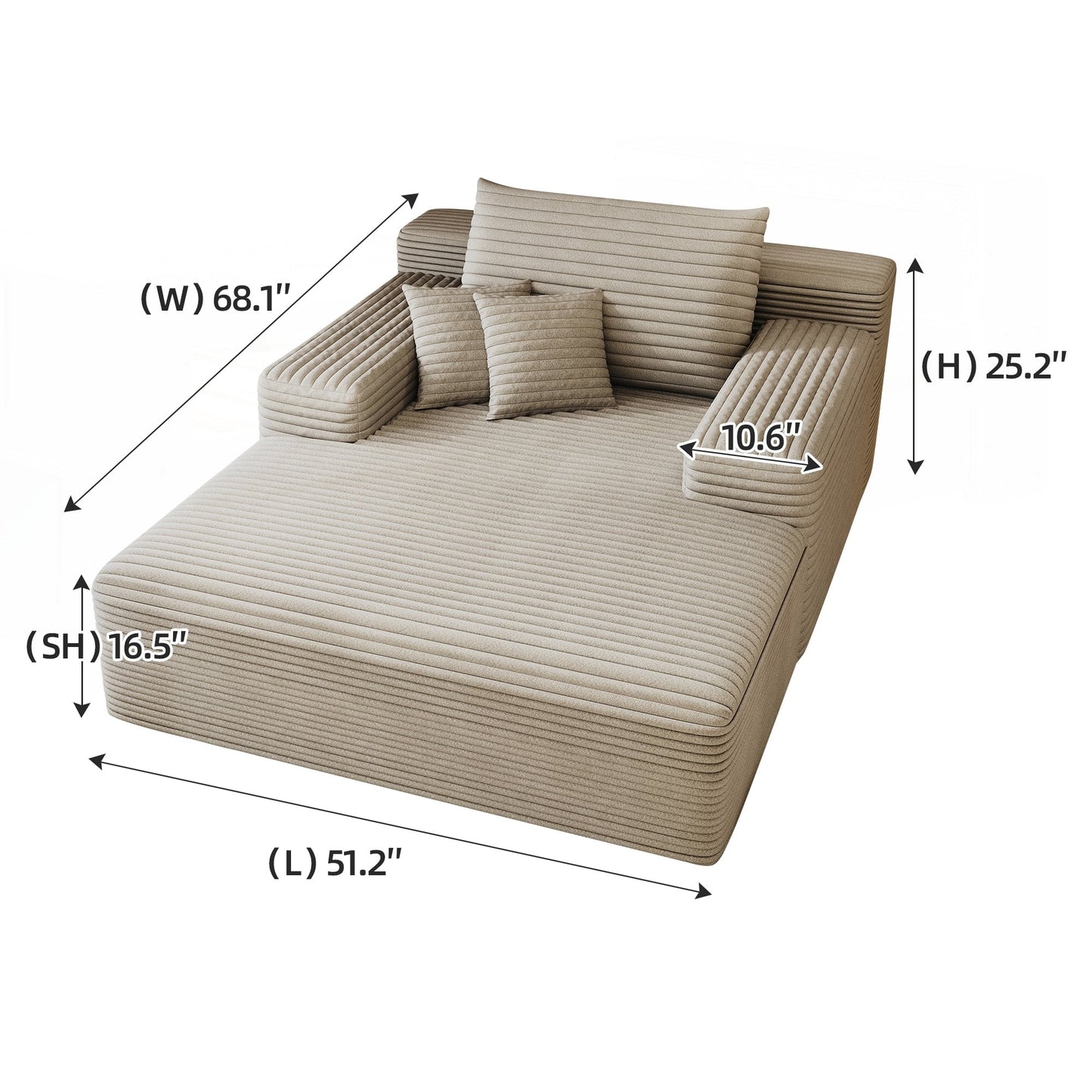 Oversized Upholstered Sofa Bed