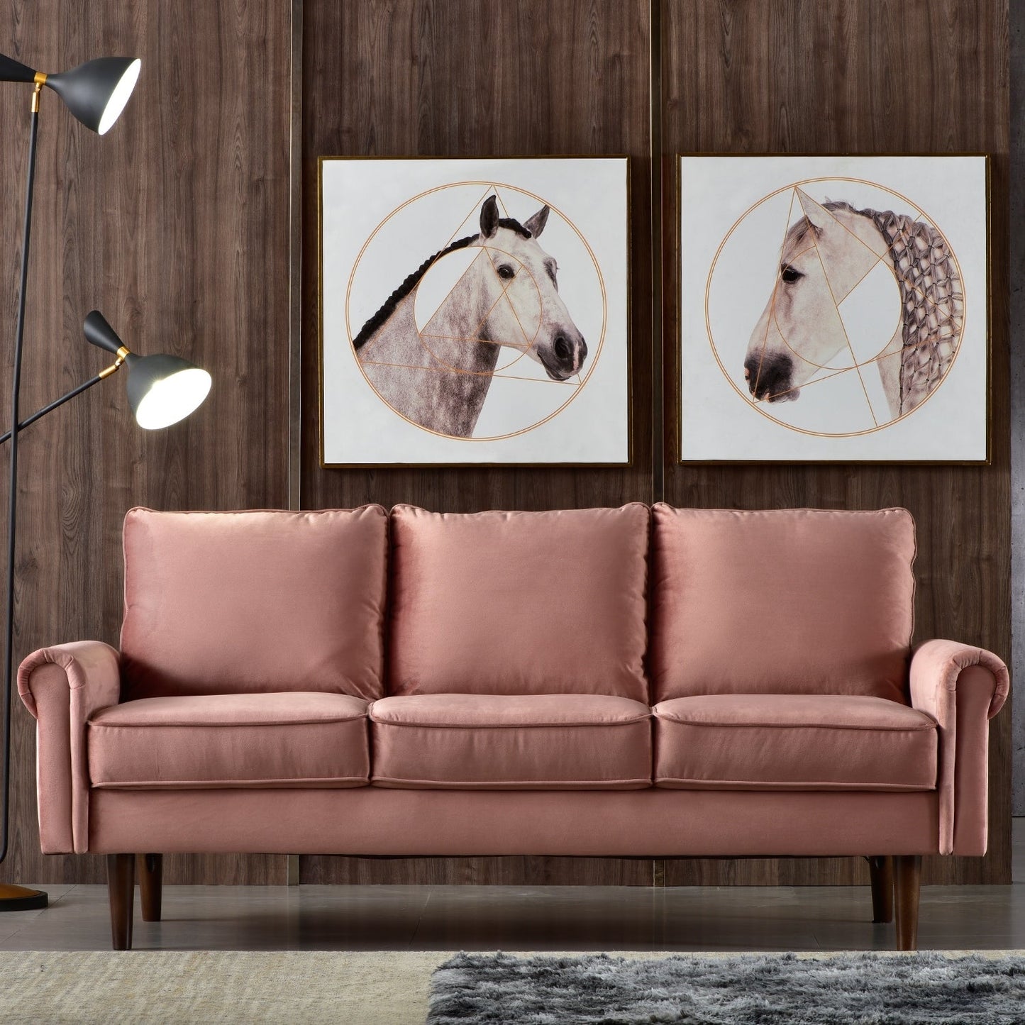 OVIOS Upholstered Mid-century Sofa