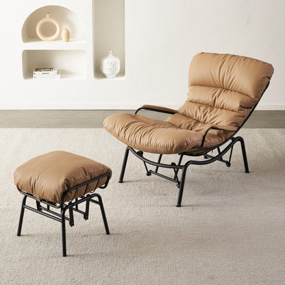OVIOS Living Room Accent Chair Rocking Recliner Chair with Ottoman