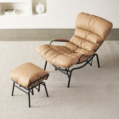 OVIOS Living Room Accent Chair Rocking Recliner Chair with Ottoman