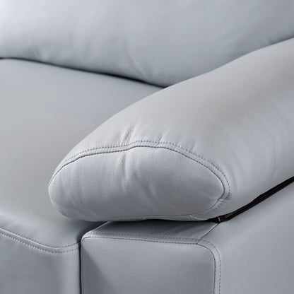 OVIOS Reversible Chaise Sofa With Fluffy Cushions Metal Legs