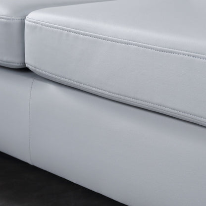 OVIOS Reversible Chaise Sofa With Fluffy Cushions Metal Legs