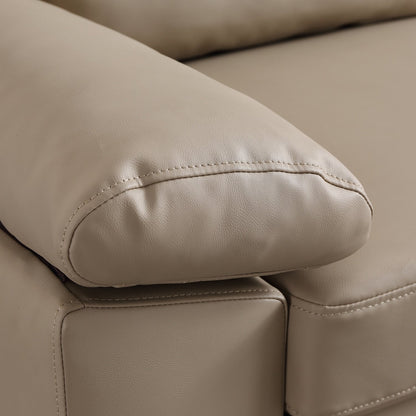 OVIOS Reversible Chaise Sofa With Fluffy Cushions Metal Legs