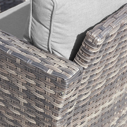 OVIOS 8-piece Patio Wicker Conversation Furniture Set with Swivel Chairs