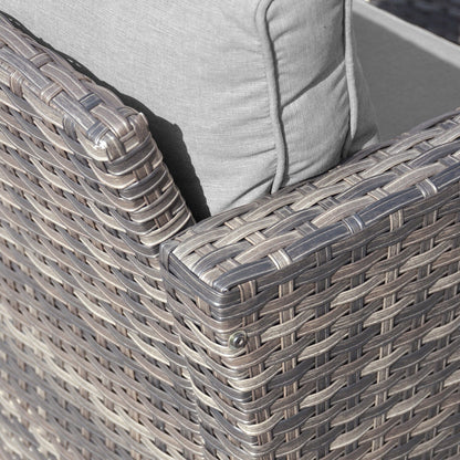 OVIOS 6-piece Patio Wicker Conversation Sofa Set with Swivel Rocking Chairs