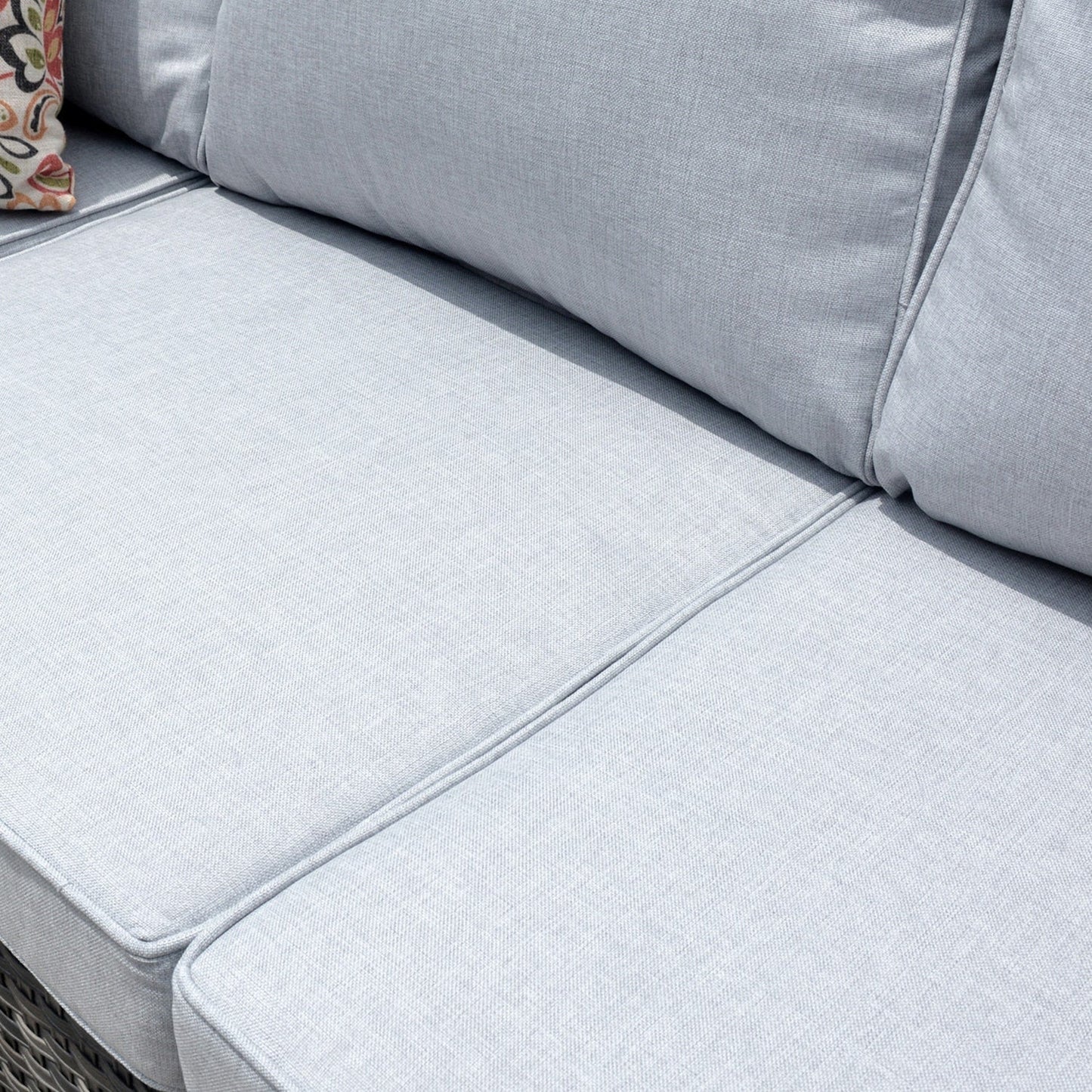 OVIOS 6-piece Patio Wicker Conversation Sofa Set with Swivel Rocking Chairs