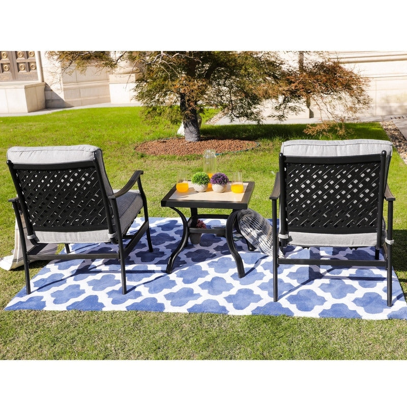 PATIO FESTIVAL 3-Piece Outdoor Conversation Set with Cushions