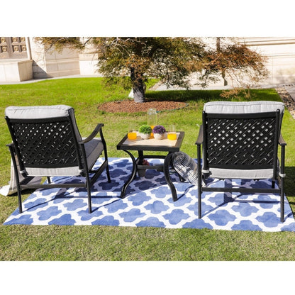 PATIO FESTIVAL 3-Piece Outdoor Conversation Set with Cushions