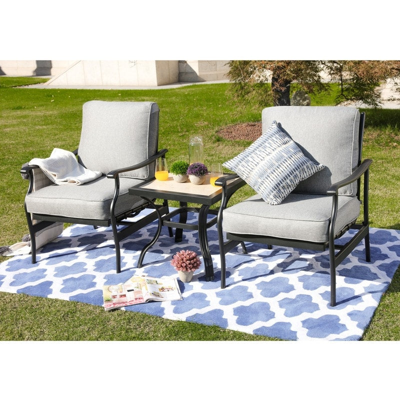 PATIO FESTIVAL 3-Piece Outdoor Conversation Set with Cushions