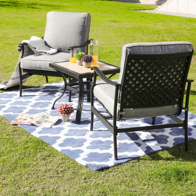 PATIO FESTIVAL 3-Piece Outdoor Conversation Set with Cushions