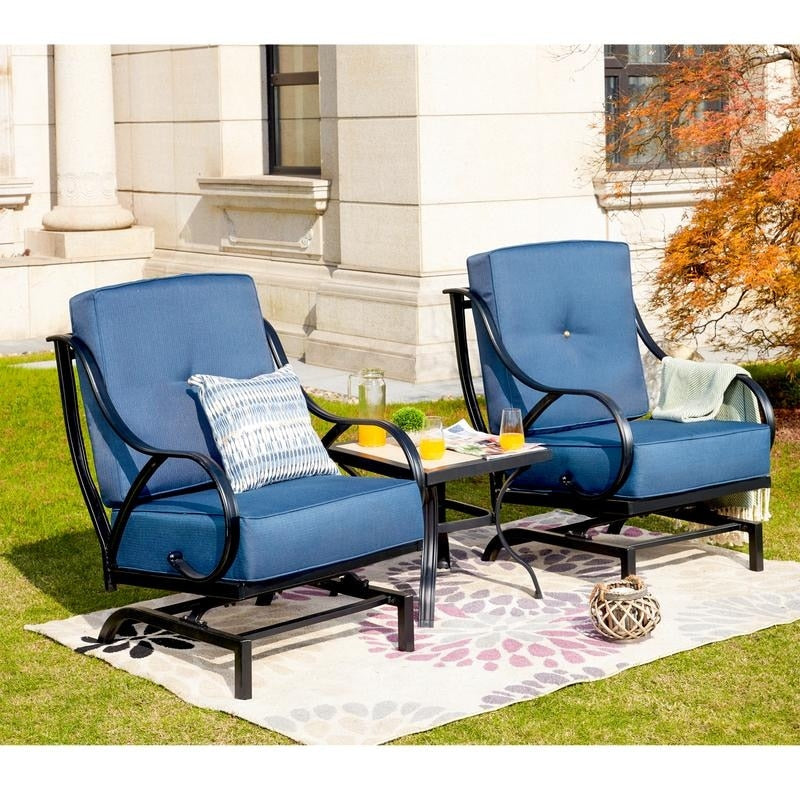 PATIO FESTIVAL 3-Piece Outdoor Conversation Seating Group with Cushions