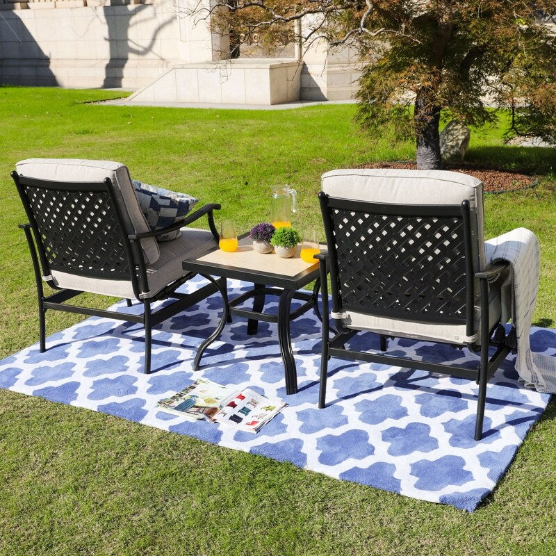 PATIO FESTIVAL 3-Piece Outdoor Conversation Set with Cushions