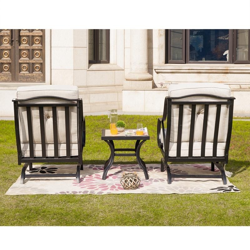PATIO FESTIVAL 3-Piece Outdoor Conversation Seating Group with Cushions