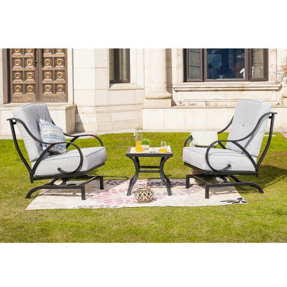PATIO FESTIVAL 3-Piece Outdoor Conversation Seating Group with Cushions