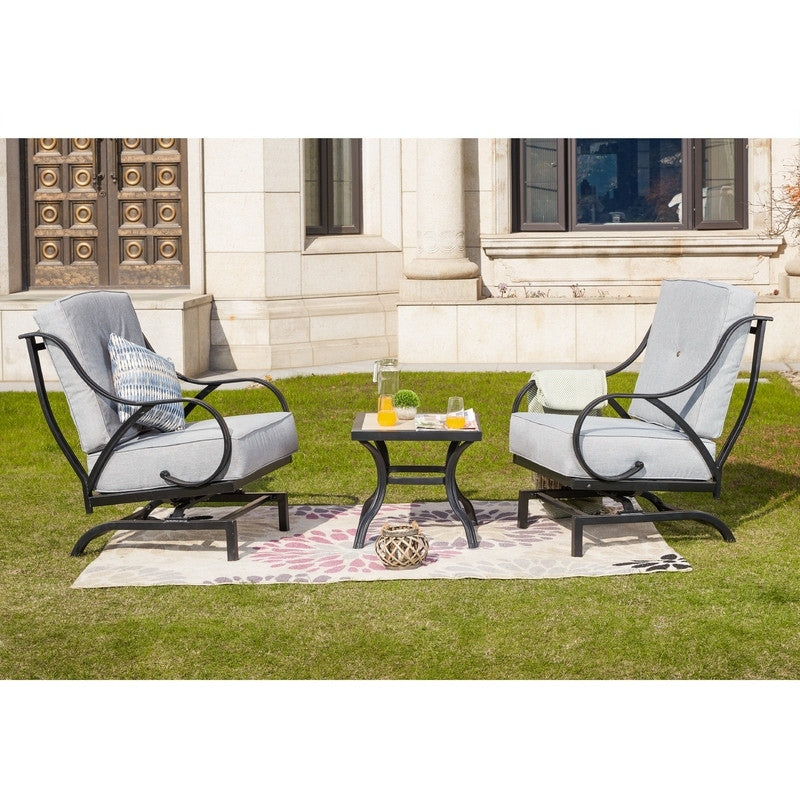 PATIO FESTIVAL 3-Piece Outdoor Conversation Seating Group with Cushions